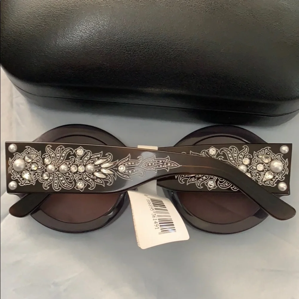 NWT ETRO Grey/Havana sunglasses w/case